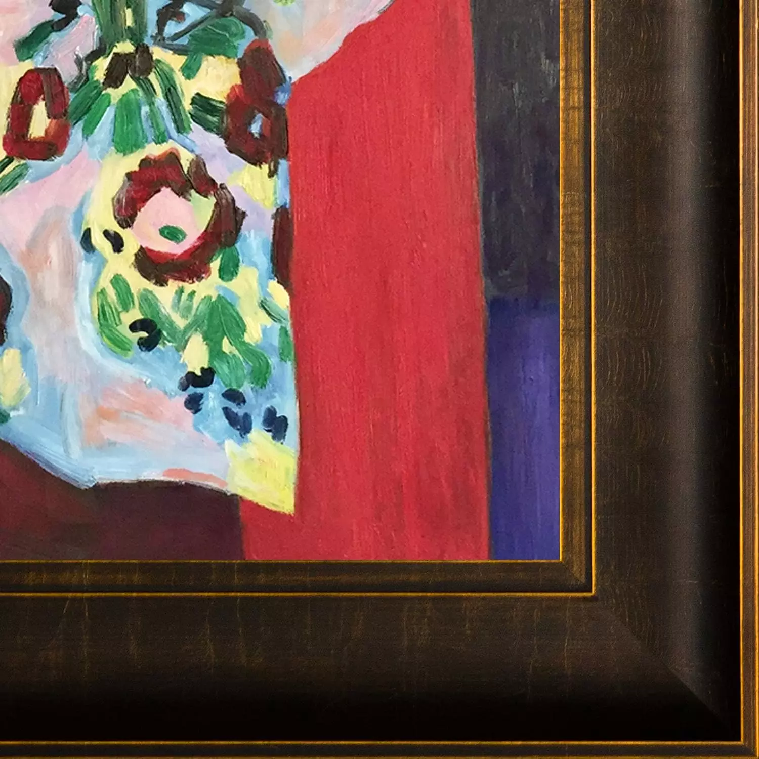 La Pastiche OverstockArt Still Life with Oranges by Henri Matisse Hand Painted Oil on Canvas with Veine D Or Bronze Scoop Frame, 30.5  x 26.5 , Multi-Color — Wall Art