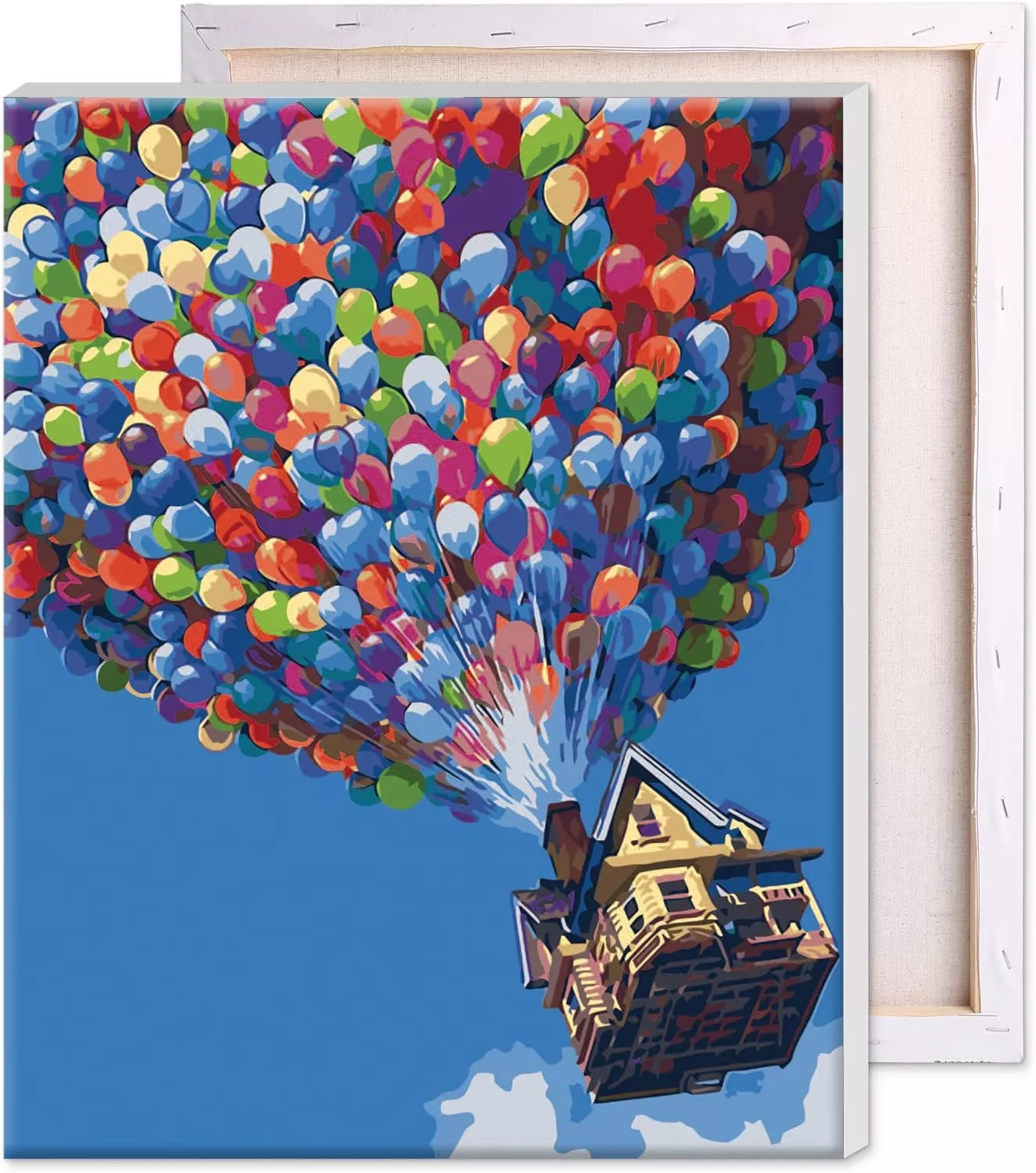 RIHE DIY Oil Painting Paint by Numbers Kits with Brushes and Acrylic Pigment for Adults Kids Beginner - Hot Air Balloon 16x20 Inch(Wooden Framed) — Wall Art