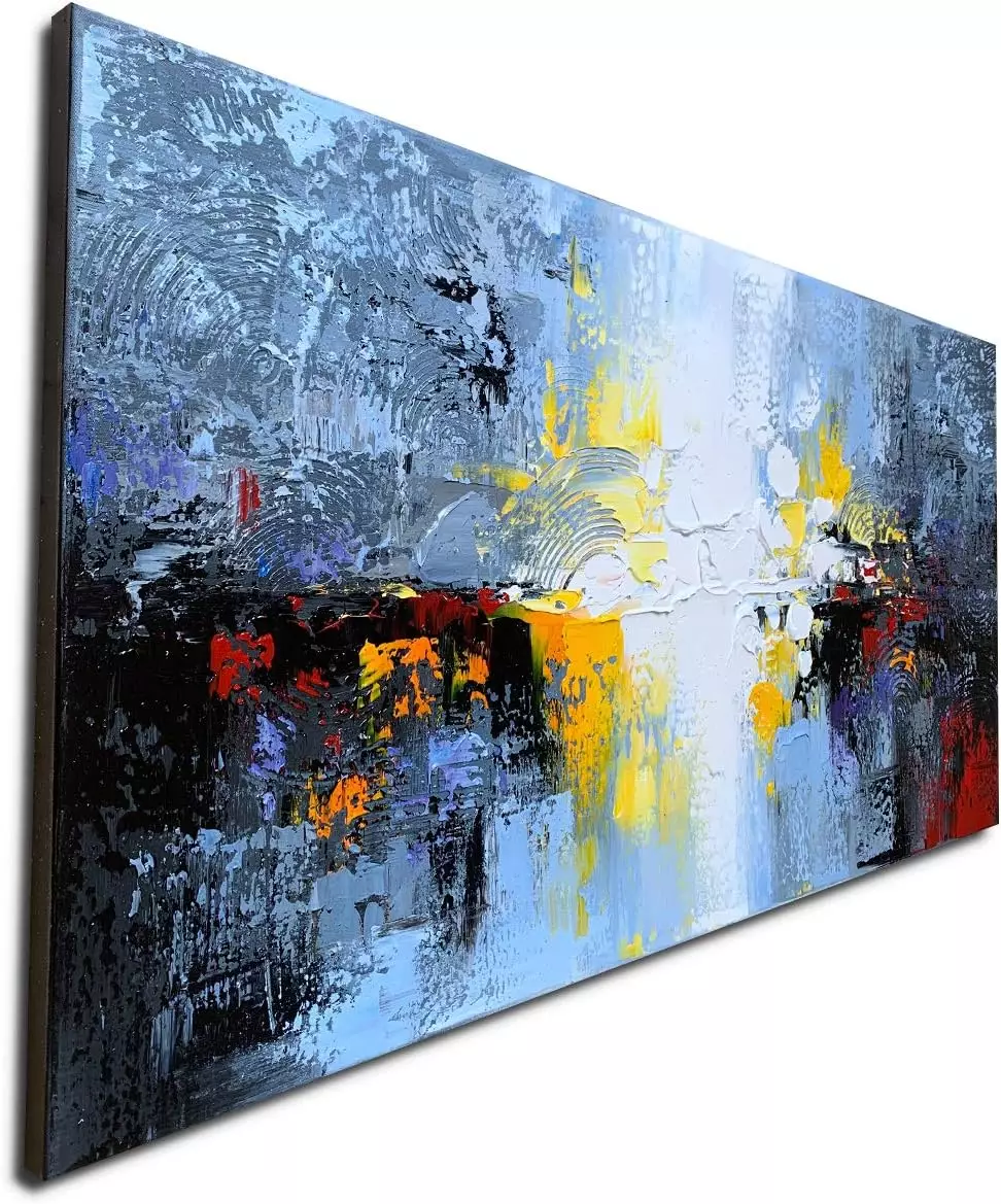 Hand Painted Textured 3D Oil Painting on Canvas Abstract Wall Art Landscape Artwork — Wall Art