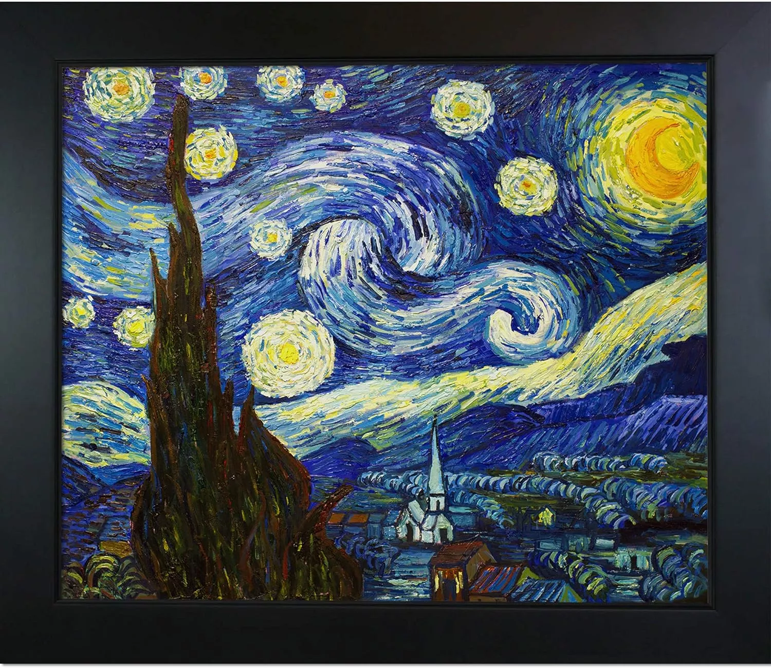 Hand-Painted Reproduction of Van Gogh Starry Night — Wall Art