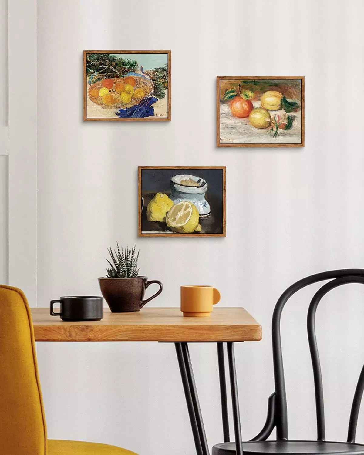 ARPEOTCY Framed Canvas Wall Art, Vintage Still Life Wall Art Home Decor, Classical Farmhouse Fruit Oil Painting for Kitchen, Dining Decor, 8×10 inches (Lemons and Orange) — Wall Art